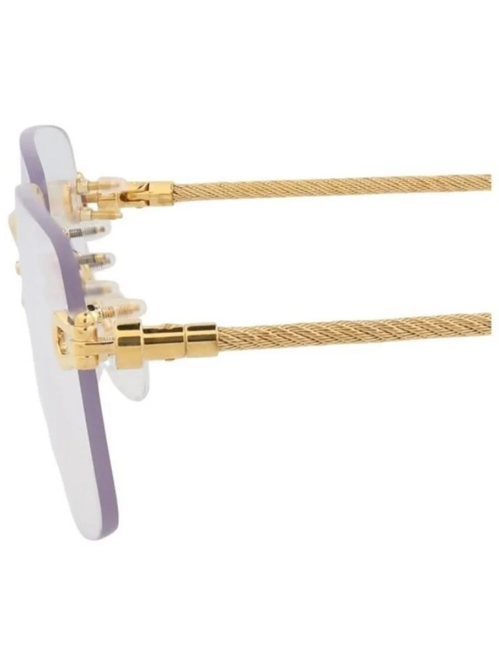 New Fred Womens Square/Rectangle Gold Gold Transparent Fashion Designer Eyeglass